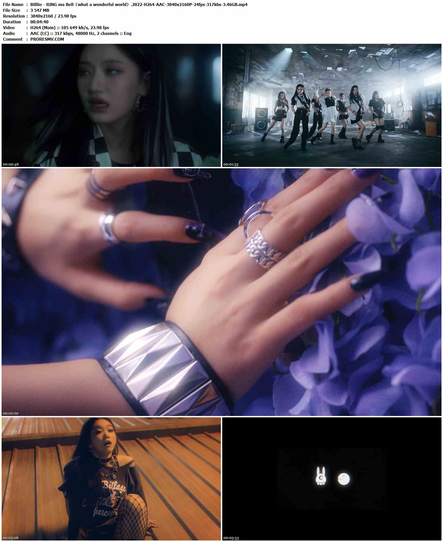 Billlie - RING ma Bell（what a wonderful world）.2022-H264-AAC-3840x2160P-24fps-317kbs-3.46GB官方MV_高清MV